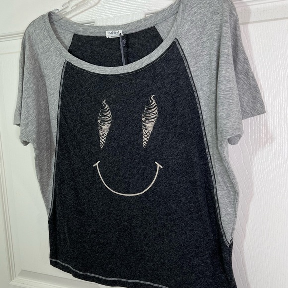 Hello Nite! Revolve Ice Cream Short Sleeve Knit Pajama Top Size S - Picture 4 of 6